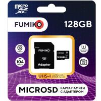 Карта памяти FUMIKO 128GB MicroSDXC class 10 UHS-I (с адаптером SD)