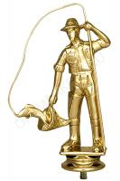 Фигура Рыбак 223 золото, высота 14 см.