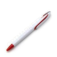 Ручка под нанесение логотипа КР03, цвет белый + красный лепесток