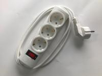 Сетевой удлинитель  "ДИП-Премиум" с кнопкой и подсветкой 2,0 м., 3 розетки с з/к (ПВС 3х0,75)